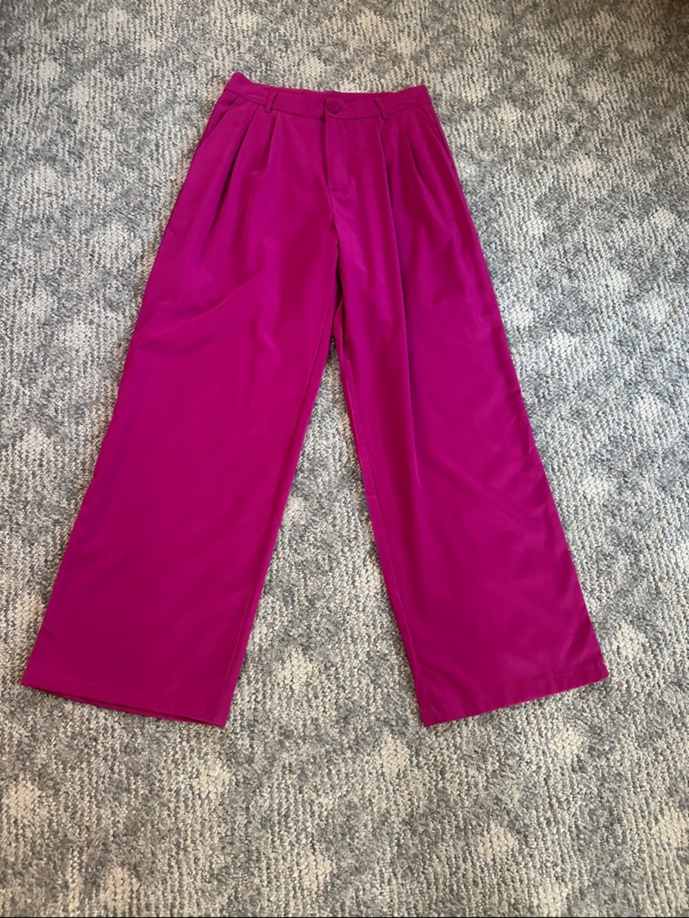 Vibrant Magenta Wide-Leg Trousers